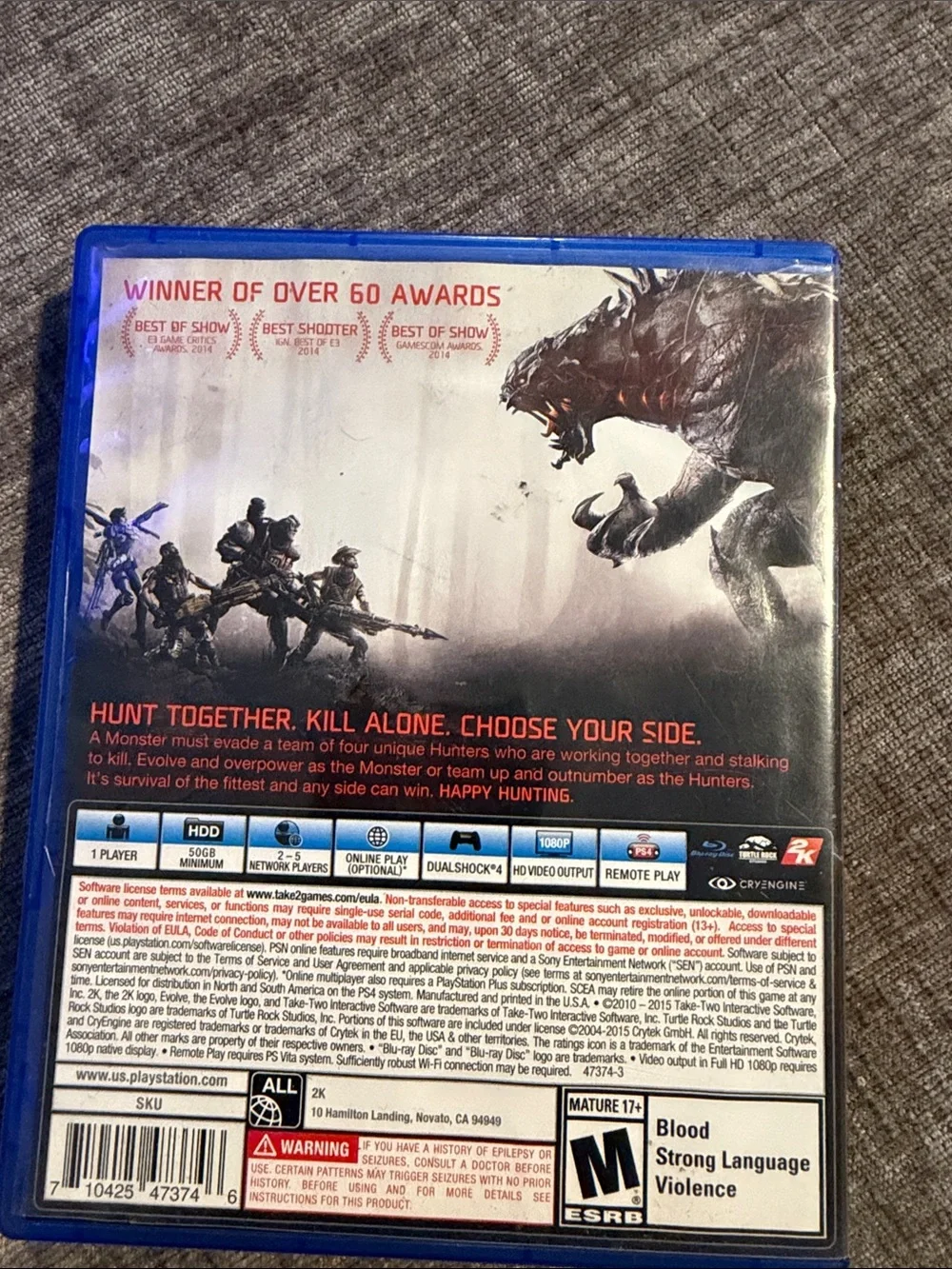 Sony hunt or